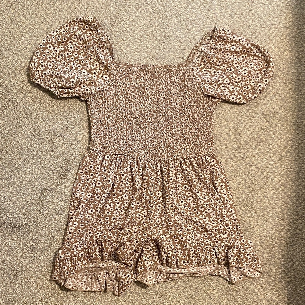 Floral Puff Sleeve Romper